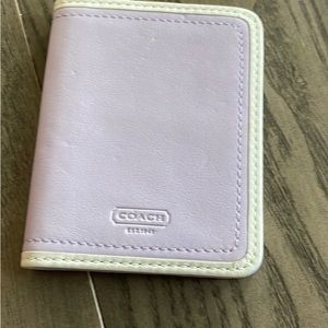 Coach lavender leather photo holder